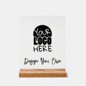 独自のビジネスロゴを作成する アクリルサイン (正面)