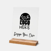 独自のビジネスロゴを作成する アクリルサイン (傾斜)