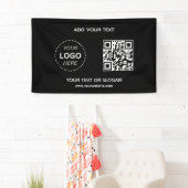 独自のビジネスロゴを作成するQRコードとWebサイト 横断幕 (インサイチュ)