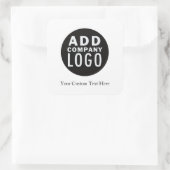 独自のビジネスロゴを追加するカスタム文字 スクエアシール (バッグ)