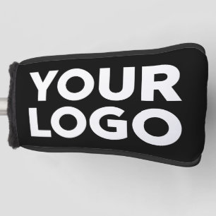 独自のビジネスロゴを黒で追加 ゴルフヘッドカバー