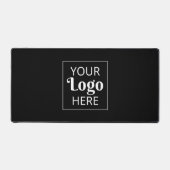 独自のビジネスロゴ会社ブランドブラックを作成 デスクマット (正面)