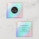 独自のビジネスロゴ名刺を作成する スクエア名刺 (正面/裏面)