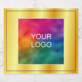 独自のビジネスロゴ金ゴールドを作成すフェイクる ビールラベル (シングルラベル)