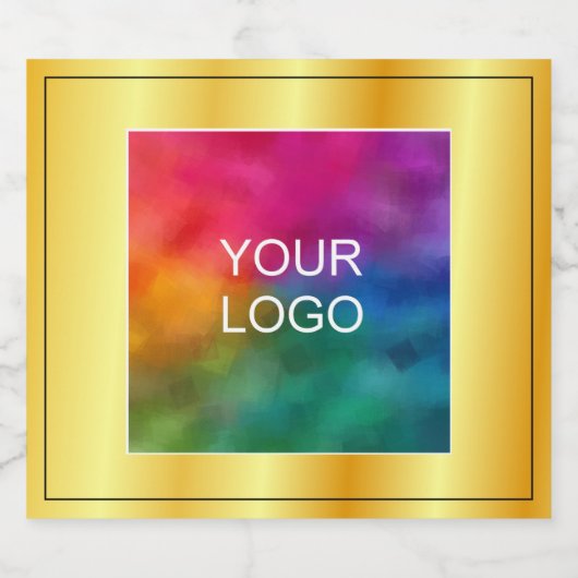 独自のビジネスロゴ金ゴールドを作成すフェイクる ビールラベル (シングルラベル)