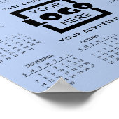 独自のビジネスロゴ2025カレンダーポスターの追加 ポスター (角)