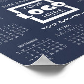 独自のビジネスロゴ2025カレンダーポスターの追加 ポスター (角)