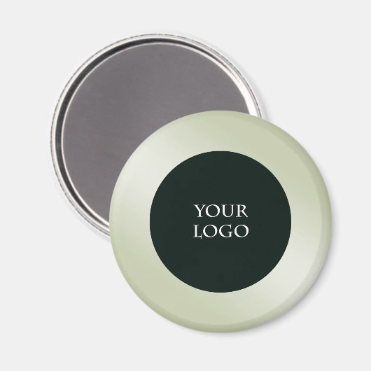 独自のビジネスロゴ、グリーンメタリックを宣伝 マグネット (正面/裏面)