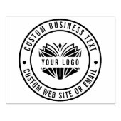 独自のビジネス名カスタムロゴを大きく作成 ラバースタンプ (インプリント)