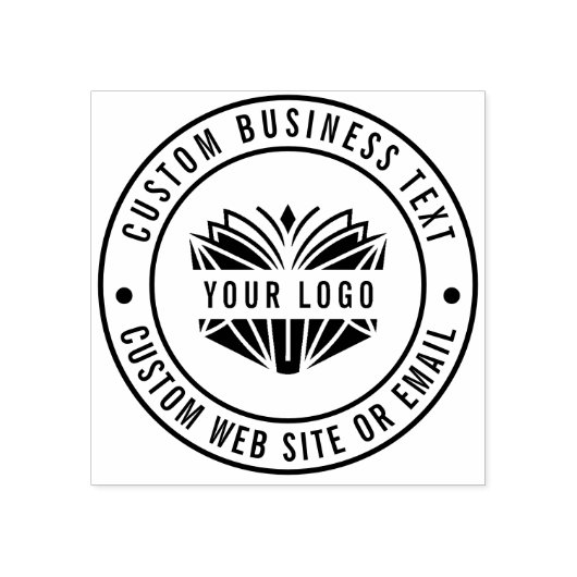 独自のビジネス名カスタムロゴWebサイトの作成 ラバースタンプ (インプリント)