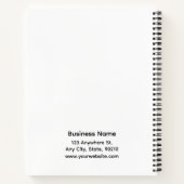 独自のビジネス名ロゴまたは詳細の作成 ノートブック (裏面)