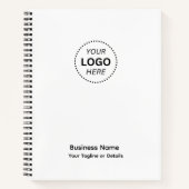 独自のビジネス名ロゴまたは詳細の作成 ノートブック (正面)