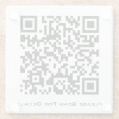 独自のビジネスQRコードの作成 ガラスコースター (裏面)