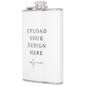 独自のビニール包まれた8ozを作成。メタル フラスク (左)