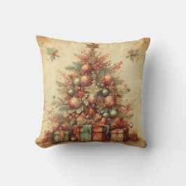 独自のビンテージのクリスマスツリーを作成 クッション