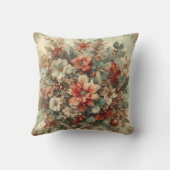 独自のビンテージクリスマスブーケを作成 クッション (裏面)