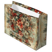 独自のビンテージクリスマスブーケを作成 ラージペーパーバッグ (正面アングル)