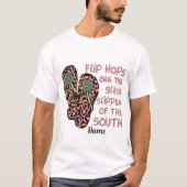 独自のビーチサンダルガラスのスリッパを作成 Tシャツ (正面)