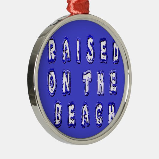 独自のビーチライフを感動的作成 メタルオーナメント (右)
