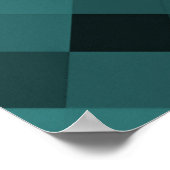 独自のピクセルバックカスタムグラウンドを作成 – ティール（緑がかった色） ポスター (角)