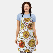 独自のピザシンプルプリントエプロンの作成 エプロン (着用した状態)