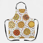 独自のピザシンプルプリントエプロンの作成 エプロン (正面)