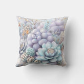 独自のピネコンと多肉植物パステルを作成 クッション (裏面)