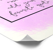 独自のピンクとクリームを作成する追加文字 ポスター (角)