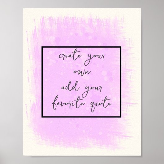 独自のピンクとクリームを作成する追加文字 ポスター (正面)