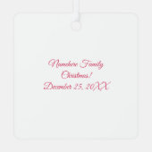 独自のピンクとブルーのクリスマスエンジェルを作成 メタルオーナメント (裏面)