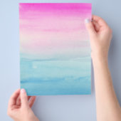 独自のピンクとブルーを作成グラデーション チラシ (手)