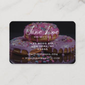 独自のピンクと紫の散布ドーナツを作成 名刺 (裏面)