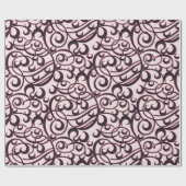 独自のピンクと黒の塗り潰しパターンを作成 ラッピングペーパー (フラット)