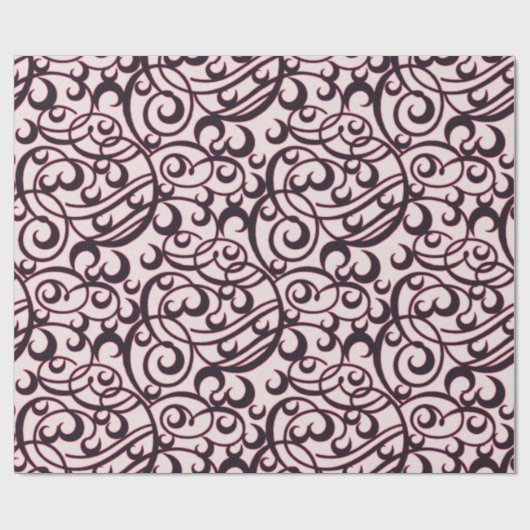 独自のピンクと黒の塗り潰しパターンを作成 ラッピングペーパー (フラット)