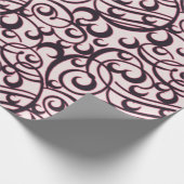 独自のピンクと黒の塗り潰しパターンを作成 ラッピングペーパー (角)