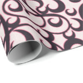 独自のピンクと黒の塗り潰しパターンを作成 ラッピングペーパー (ロールコーナー)