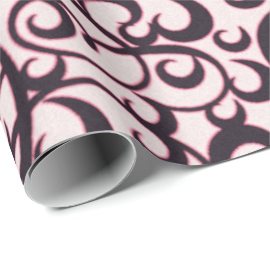 独自のピンクと黒の塗り潰しパターンを作成 ラッピングペーパー (ロールコーナー)