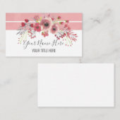 独自のピンクのエレガントフローラブーケを作成 名刺 (正面/裏面)