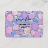 独自のピンクのカスタムオパール石パターンを作成 名刺 (裏面)