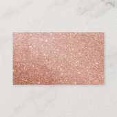 独自のピンクのグリッター名刺の作成 名刺 (裏面)