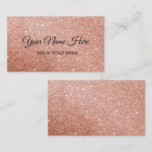独自のピンクのグリッター名刺の作成 名刺 (正面/裏面)
