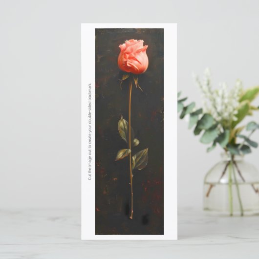 独自のピンクのバラのつぼみカードを作成する (スタンド正面)