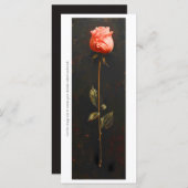 独自のピンクのバラのつぼみカードを作成する (正面/裏面)