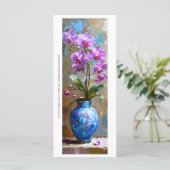 独自のピンクのラン色彩の鮮やかクブックマークの作成 (スタンド正面)