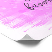 独自のピンクの水の色を作成デザイン追加文字 ポスター (角)