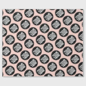 独自のピンクの繰り返しロゴの背景を作成する ラッピングペーパー (フラット)