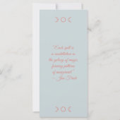 独自のピンクの花のコラージュのブックマークカードを作成する (裏面)