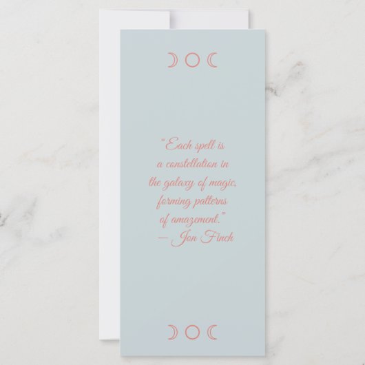 独自のピンクの花のコラージュのブックマークカードを作成する (裏面)