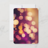 独自のピンクの金ゴールド《写真》ぼけ味の作成 出欠カード (裏面)