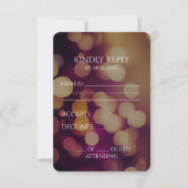 独自のピンクの金ゴールド《写真》ぼけ味の作成 出欠カード (正面)